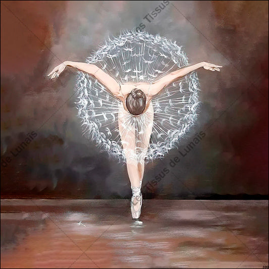 PANNEAU 390 danseuse tutu pointe ballerine passion danse - 9 matières - 7 dimensions - au choix - Idéal pour vos Créations Couture !