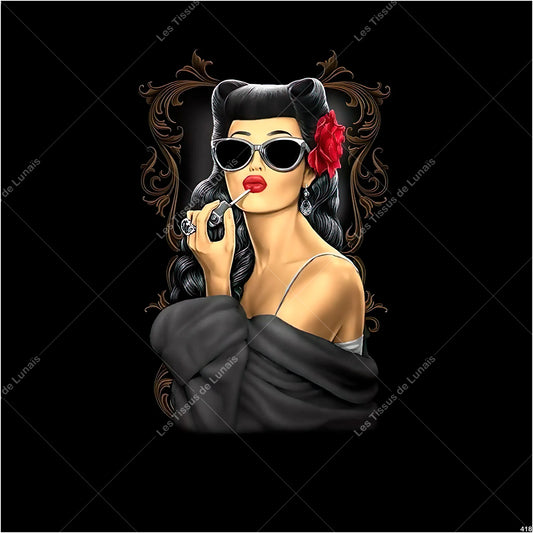 PANNEAU 418 femme mode girly maquillage - 9 matières - 7 dimensions - au choix - Idéal pour vos Créations Couture !