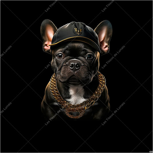PANNEAU 420 chien animal bouledogue - 9 matières - 7 dimensions - au choix - Idéal pour vos Créations Couture !