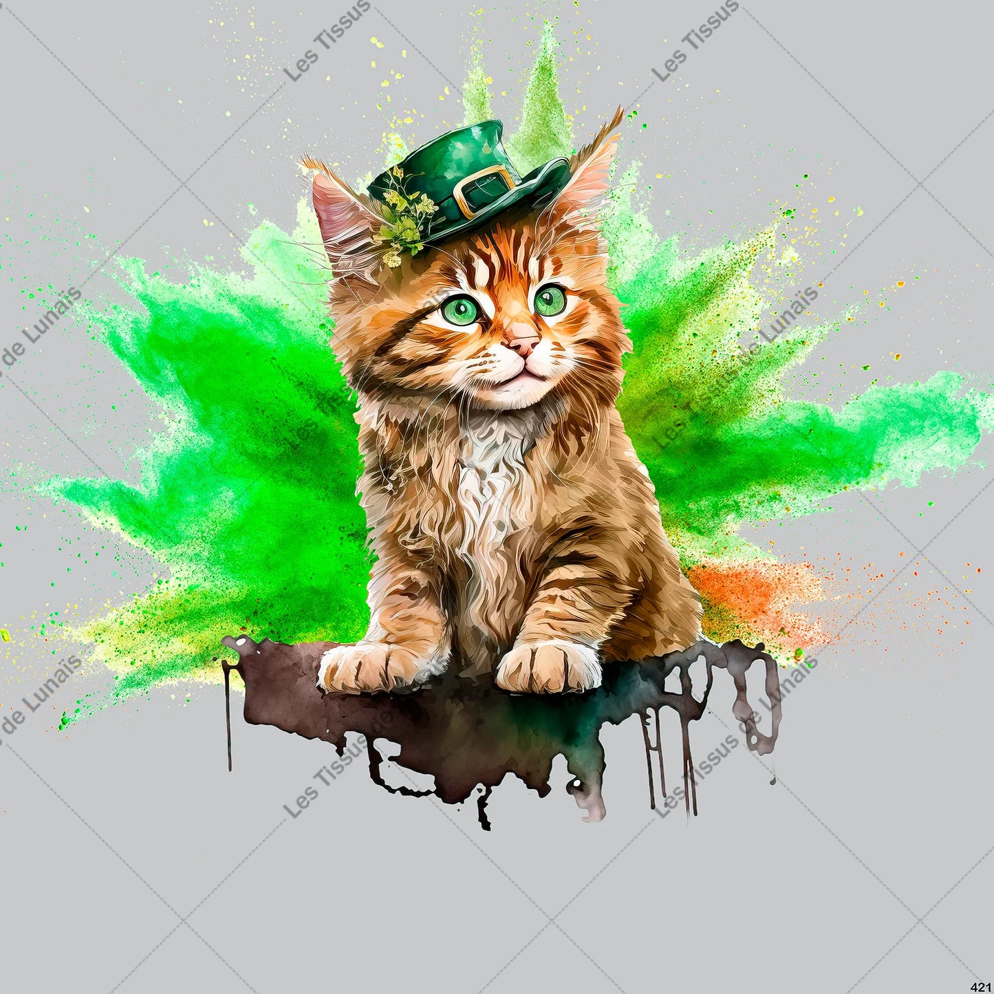 PANNEAU 421 animal chat - 9 matières - 7 dimensions - au choix - Idéal pour vos Créations Couture !