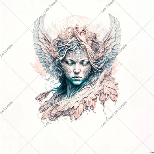 PANNEAU 428 ange pureté aile plume - 9 matières - 7 dimensions - au choix - Idéal pour vos Créations Couture !