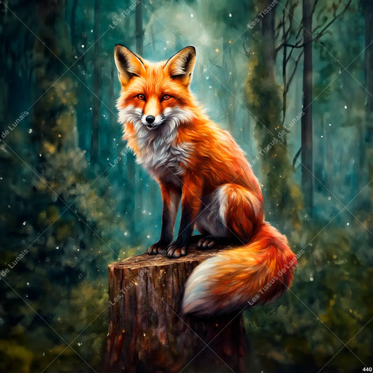 PANNEAU 440 renard animal forêt  - 9 matières - 7 dimensions - au choix - Idéal pour vos Créations Couture !