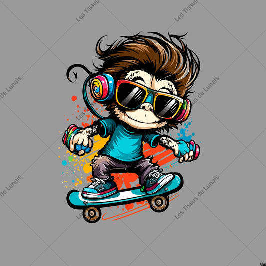 PANNEAU 500 singe skateboard - 9 matières - 7 dimensions - au choix - Idéal pour vos Créations Couture !