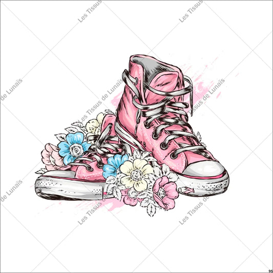 PANNEAU 95 basket  fleur - 9 matières - 7 dimensions - au choix - Idéal pour vos Créations Couture !