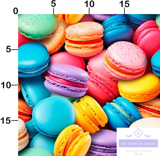 Tissu au mètre macaron 13 - Disponible en 9 matières - Vendu par multiple de 50 cm
