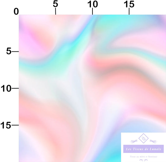 Tissu au mètre 139 holographique - Disponible en 9 matières - Vendu par multiple de 50 cm