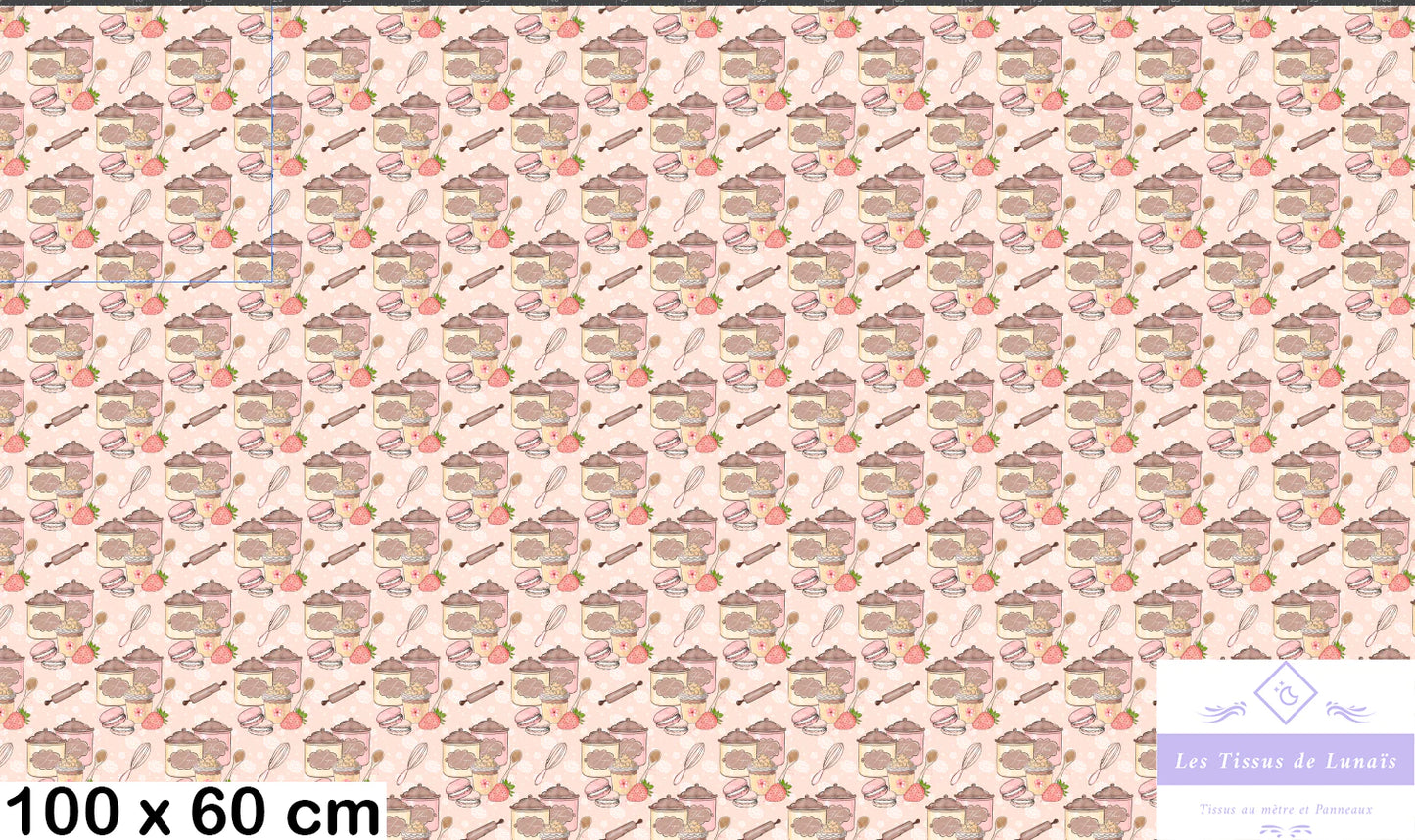 Tissu au mètre gateau 14 - Disponible en 9 matières - Vendu par multiple de 50 cm