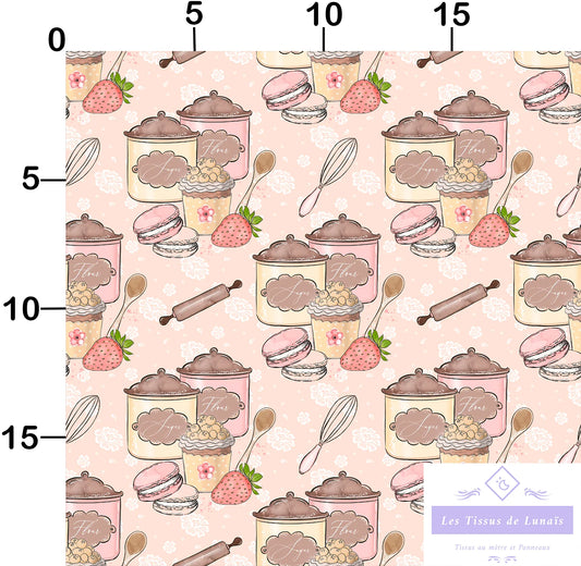 Tissu au mètre gateau 14 - Disponible en 9 matières - Vendu par multiple de 50 cm