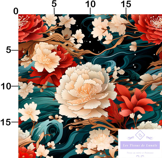 Tissu au mètre 145 Japonnais - Disponible en 9 matières - Vendu par multiple de 50 cm