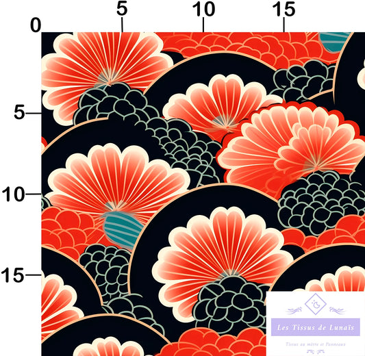 Tissu au mètre 146 Japonnais - Disponible en 9 matières - Vendu par multiple de 50 cm