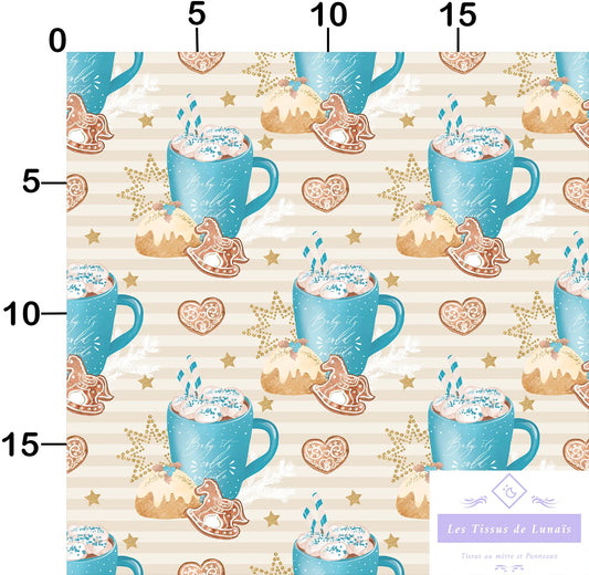 Tissu au mètre café 15 - Disponible en 9 matières - Vendu par multiple de 50 cm