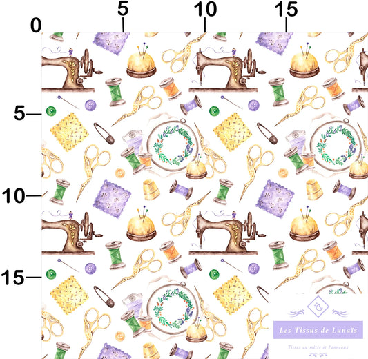 Tissu au mètre 156 métier passion couture - Disponible en 9 matières - Vendu par multiple de 50 cm