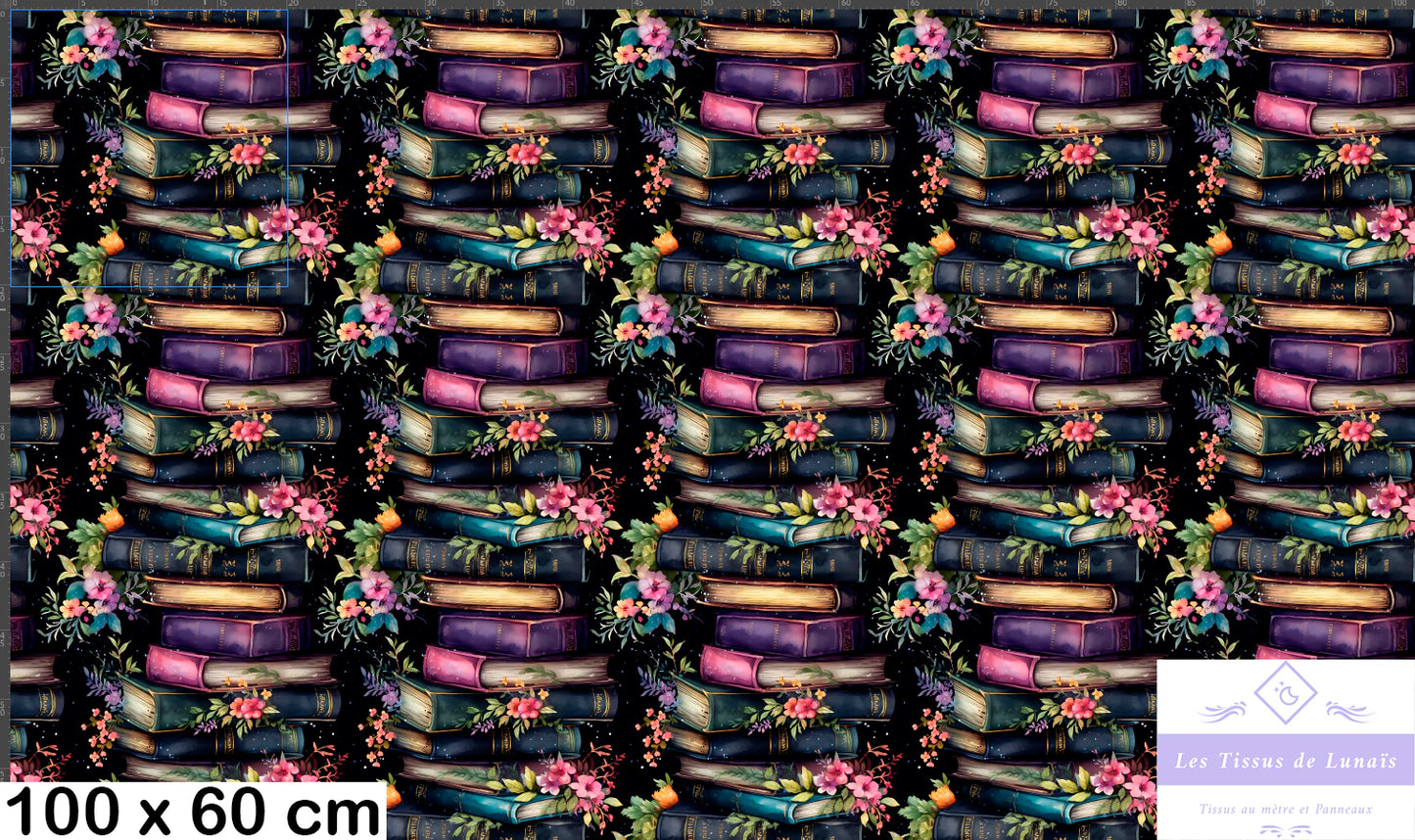 Tissu au mètre 170 métier passion lecture - Disponible en 9 matières - Vendu par multiple de 50 cm