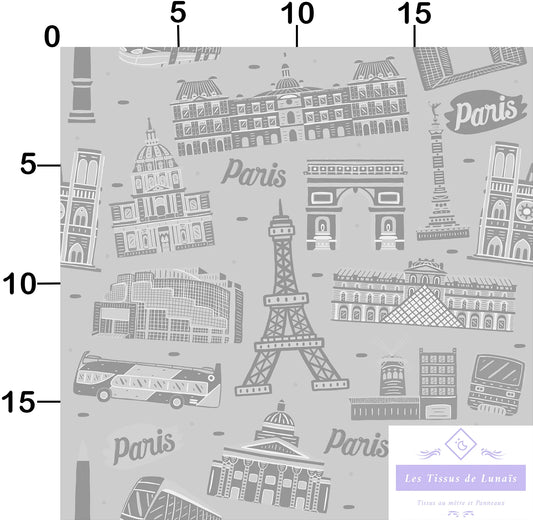 Tissu au mètre 191 Paris - Disponible en 9 matières - Vendu par multiple de 50 cm