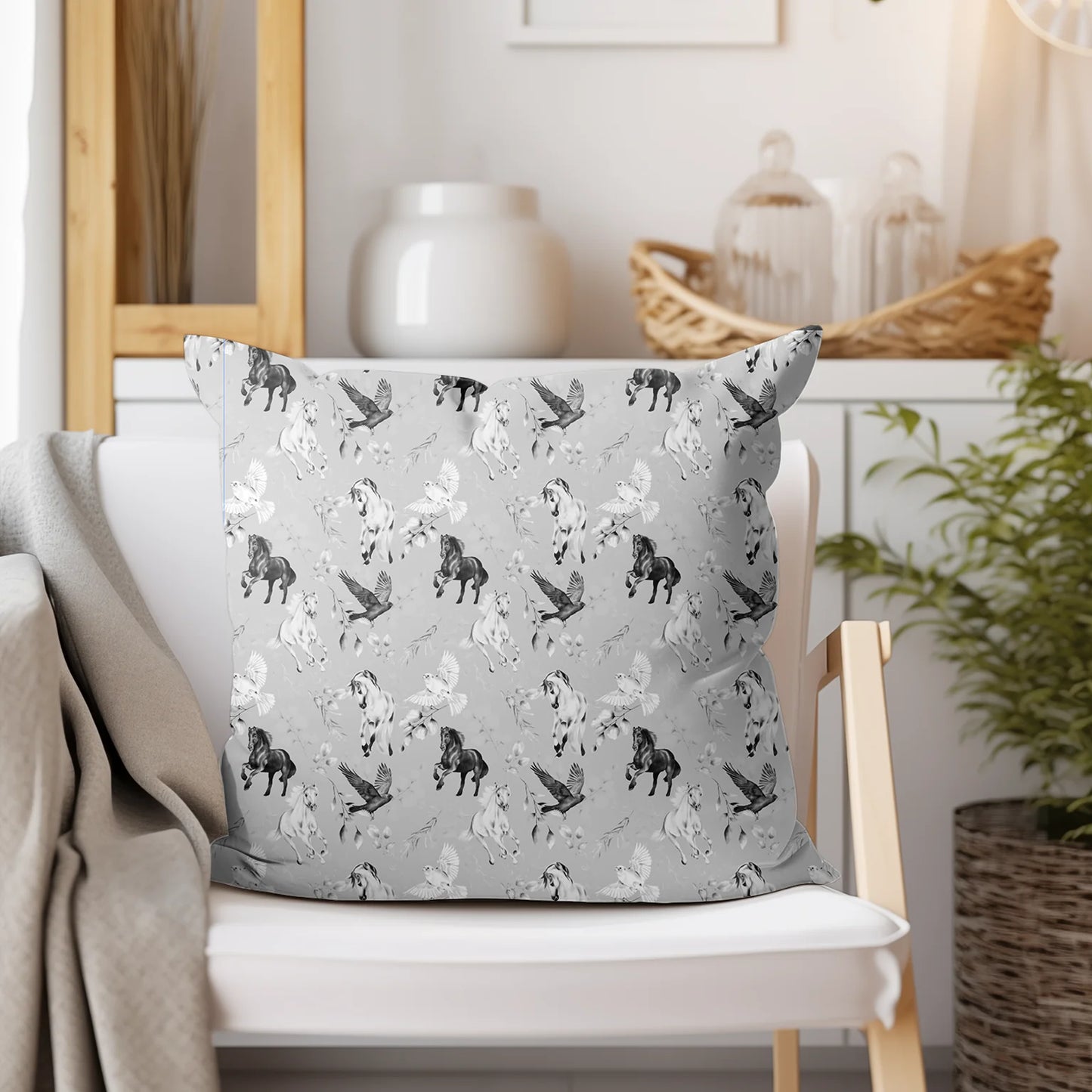 Tissu au mètre 219 chevaux equitation - Disponible en 9 matières - Vendu par multiple de 50 cm