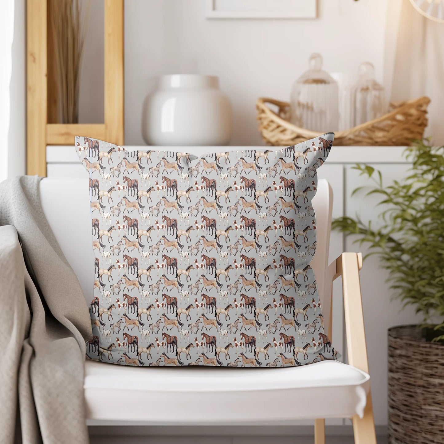 Tissu au mètre 221 chevaux equitation - Disponible en 9 matières - Vendu par multiple de 50 cm
