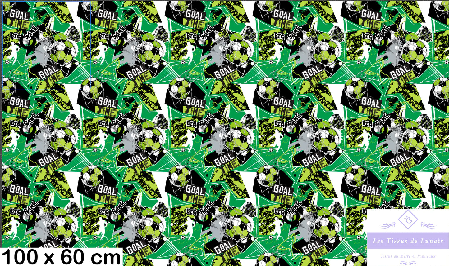Tissu au mètre 222 sport football - Disponible en 9 matières - Vendu par multiple de 50 cm