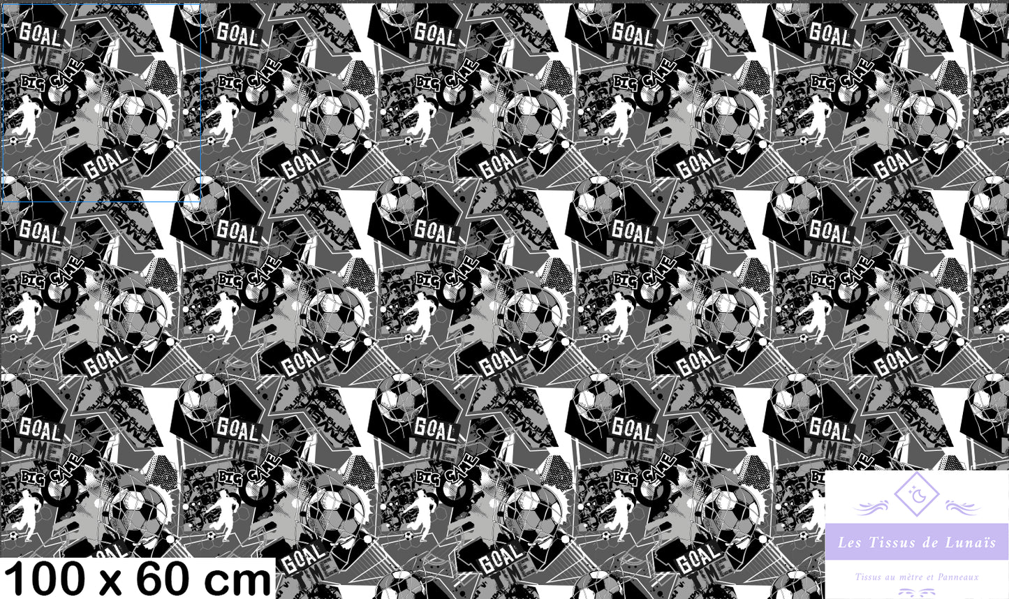 Tissu au mètre 223 sport football - Disponible en 9 matières - Vendu par multiple de 50 cm