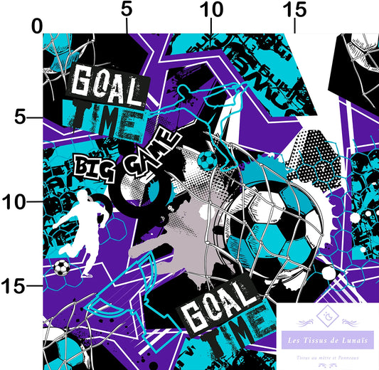 Tissu au mètre 224 sport football - Disponible en 9 matières - Vendu par multiple de 50 cm