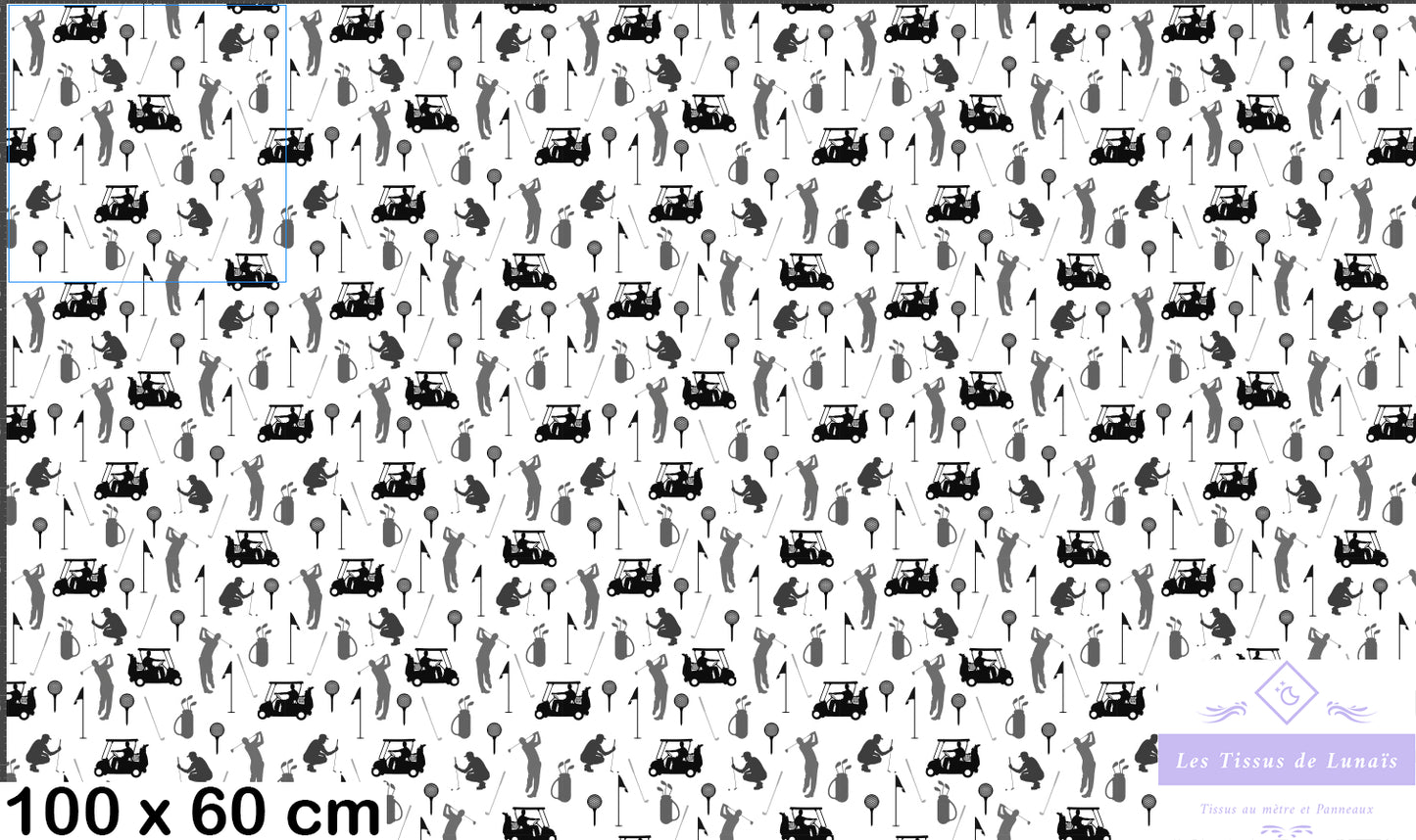 Tissu au mètre 228 sport golf - Disponible en 9 matières - Vendu par multiple de 50 cm
