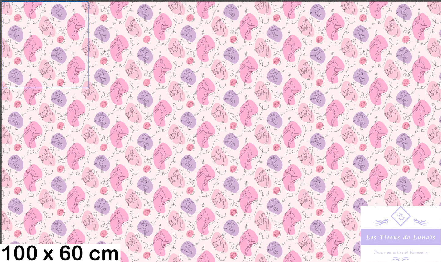 Tissu au mètre 231 sport gymnastique - Disponible en 9 matières - Vendu par multiple de 50 cm