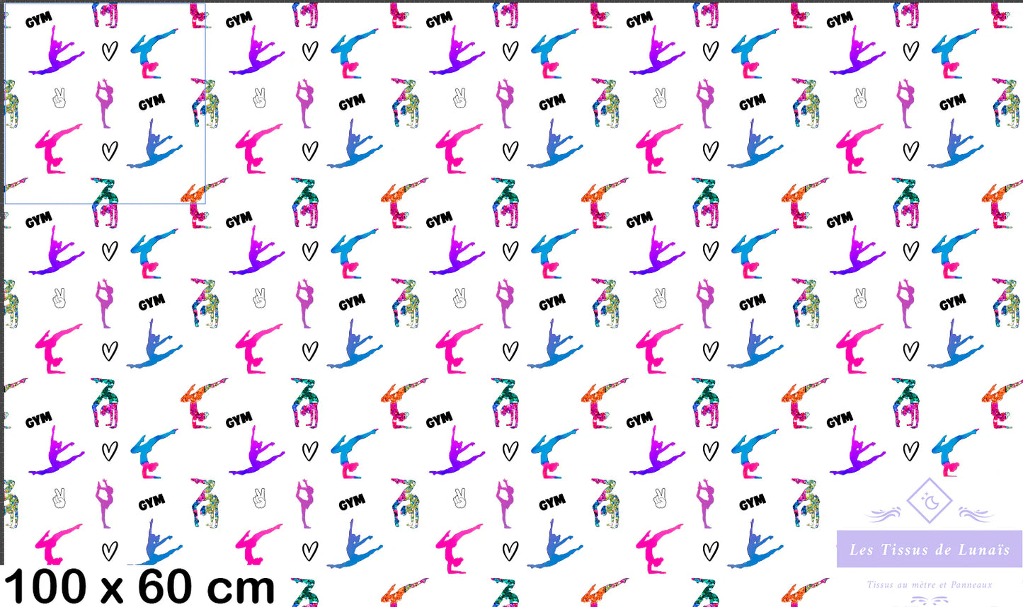 Tissu au mètre 232 sport gymnastique - Disponible en 9 matières - Vendu par multiple de 50 cm
