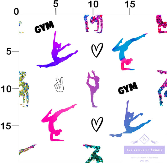 Tissu au mètre 232 sport gymnastique - Disponible en 9 matières - Vendu par multiple de 50 cm