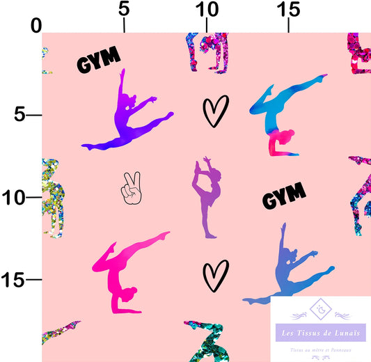 Tissu au mètre 233 sport gymnastique - Disponible en 9 matières - Vendu par multiple de 50 cm