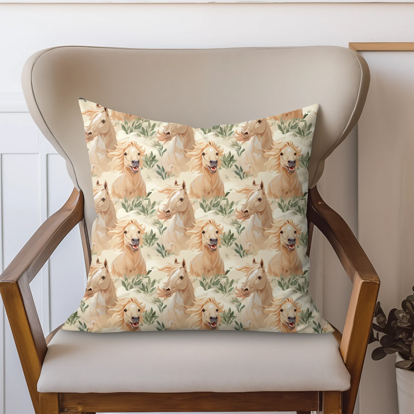Tissu au mètre 25 chevaux equitation - Disponible en 9 matières - Vendu par multiple de 50 cm