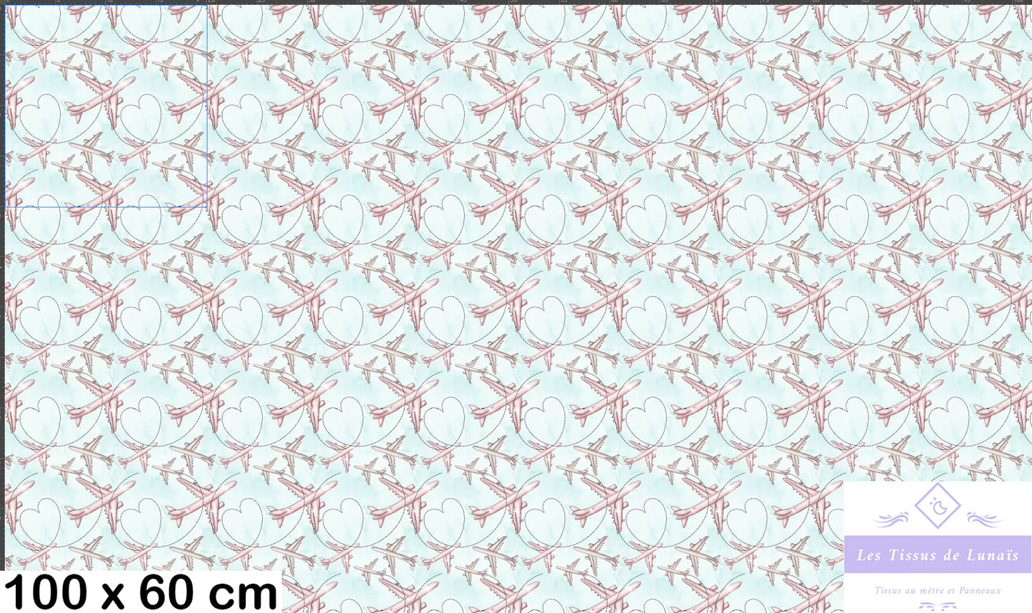 Tissu au mètre 262 voyage - Disponible en 9 matières - Vendu par multiple de 50 cm