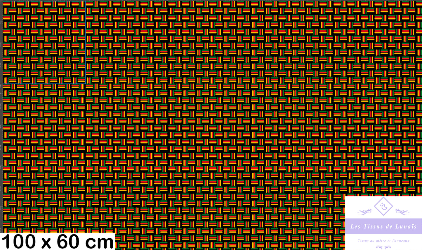 Tissu au mètre 268 forme geométrique - Disponible en 9 matières - Vendu par multiple de 50 cm
