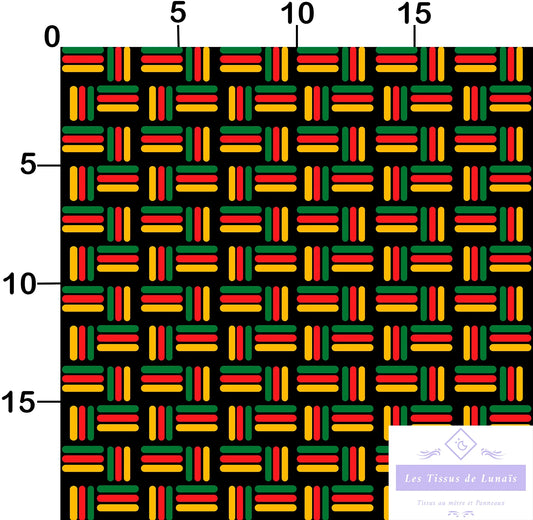 Tissu au mètre 268 forme geométrique - Disponible en 9 matières - Vendu par multiple de 50 cm