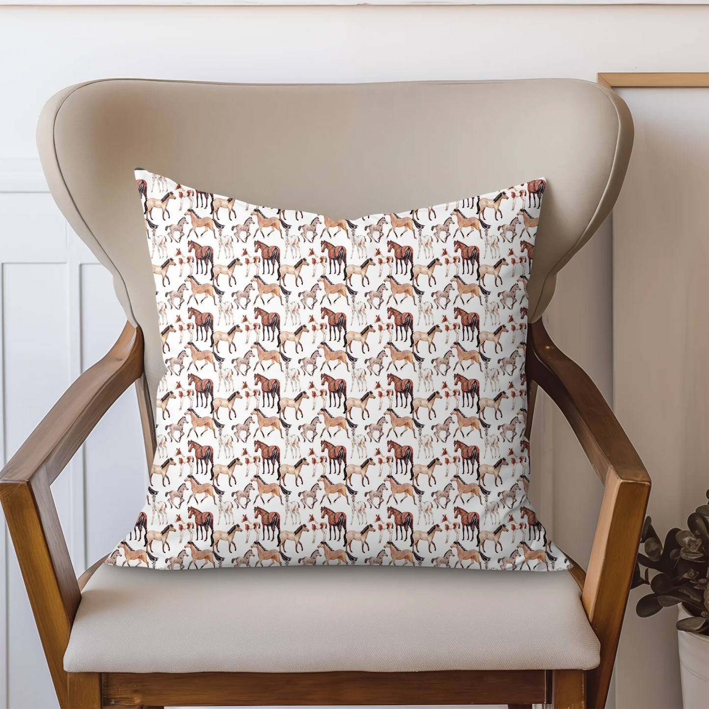Tissu au mètre 27 chevaux equitation - Disponible en 9 matières - Vendu par multiple de 50 cm