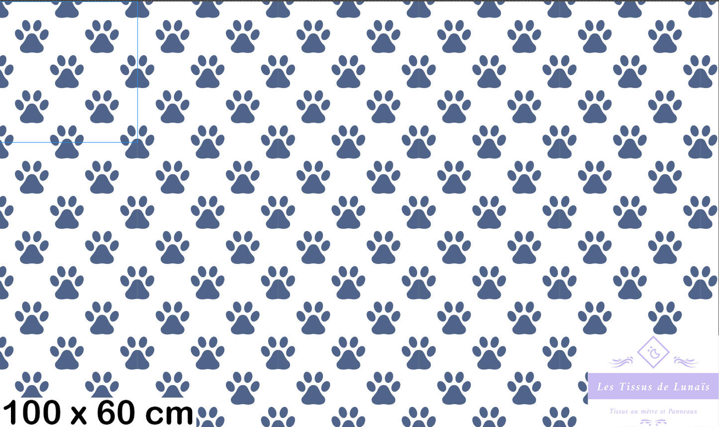Tissu au mètre 28 chien - Disponible en 9 matières - Vendu par multiple de 50 cm