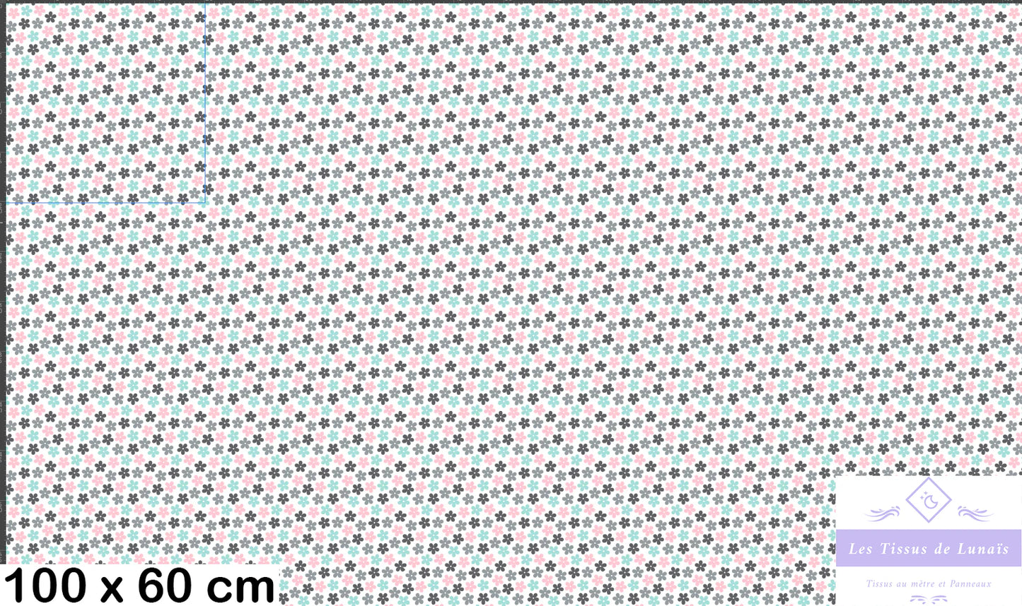 Tissu au mètre 284 forme geométrique - Disponible en 9 matières - Vendu par multiple de 50 cm