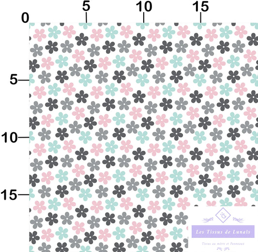 Tissu au mètre 284 forme geométrique - Disponible en 9 matières - Vendu par multiple de 50 cm
