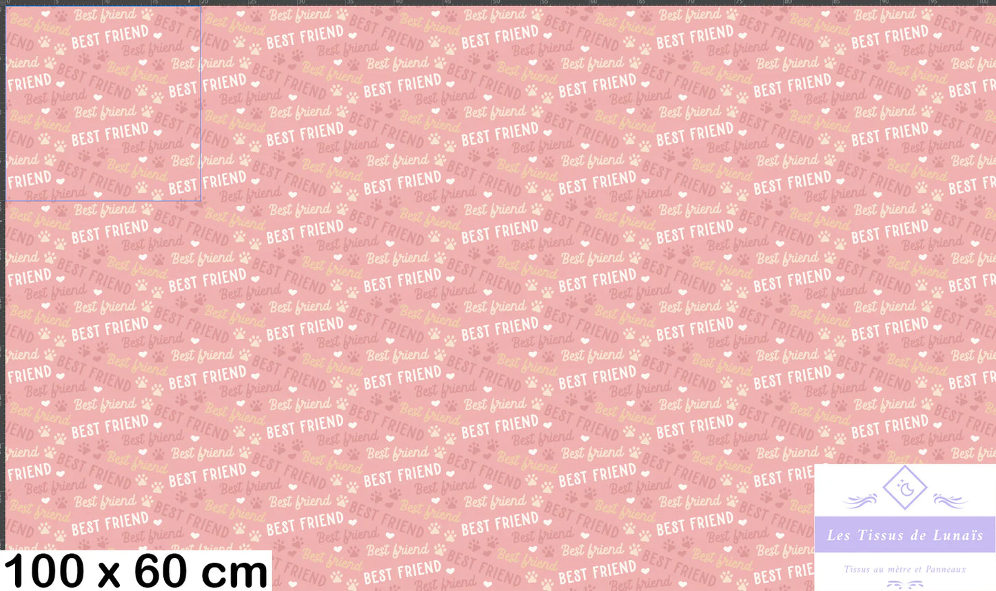 Tissu au mètre 287 chien - Disponible en 9 matières - Vendu par multiple de 50 cm