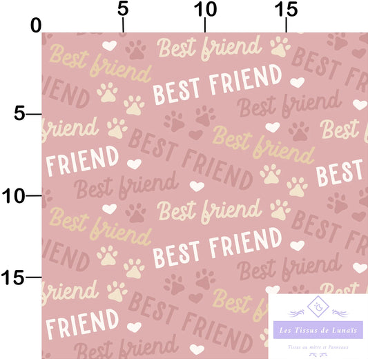 Tissu au mètre 287 chien - Disponible en 9 matières - Vendu par multiple de 50 cm