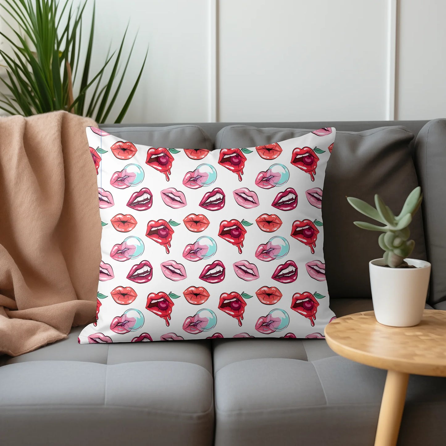Tissu au mètre ados bouche 298 - Disponible en 9 matières - Vendu par multiple de 50 cm