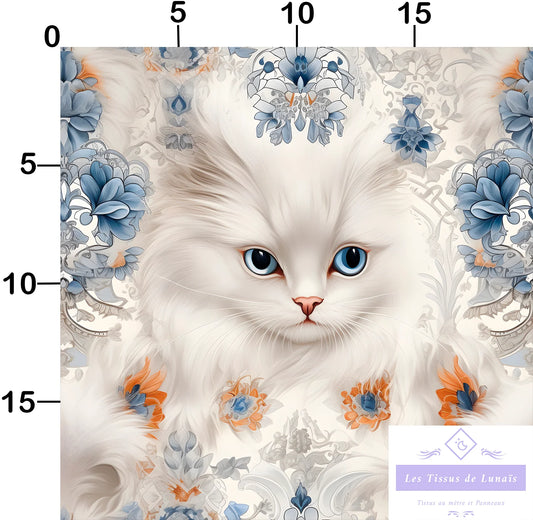 Tissu au mètre 302 chat- Disponible en 9 matières - Vendu par multiple de 50 cm