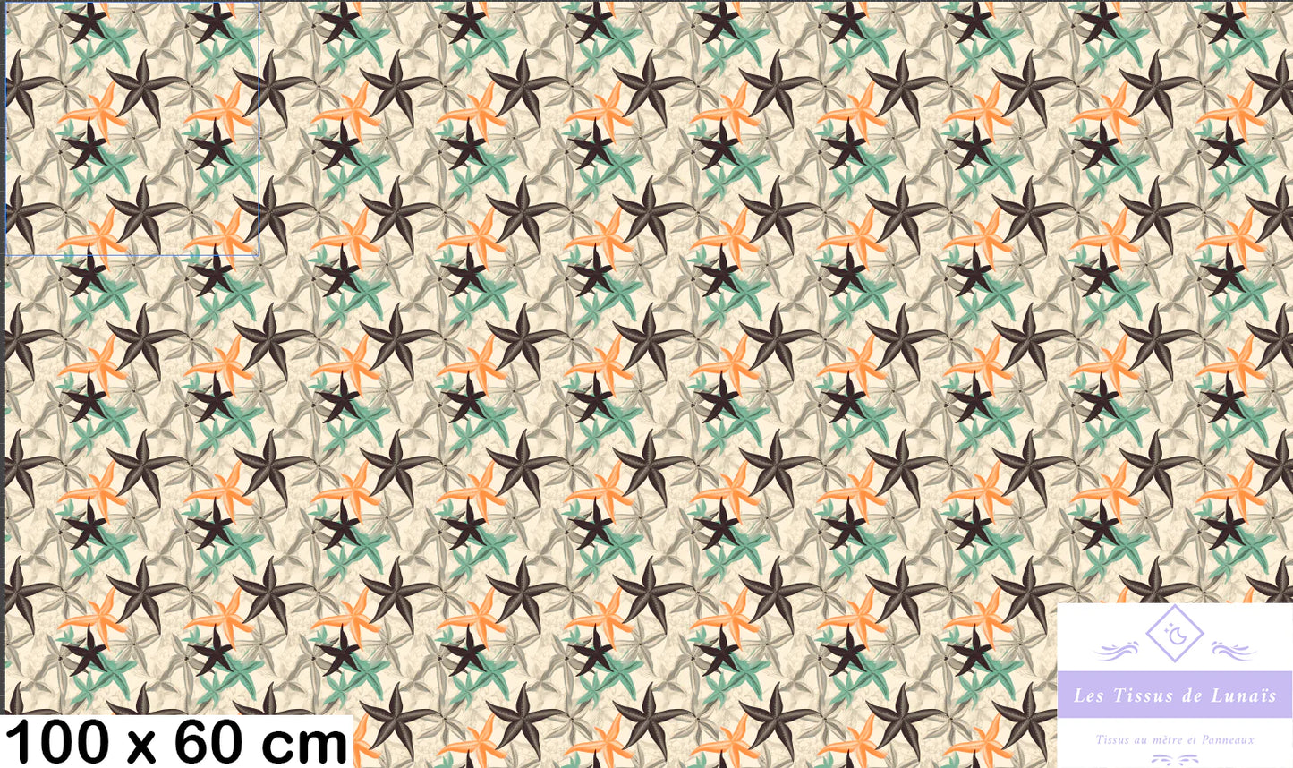 Tissu au mètre 305 marin mer océan - Disponible en 9 matières - Vendu par multiple de 50 cm