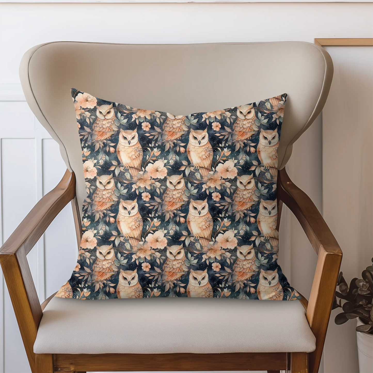 Tissu au mètre 31 chouette hibou - Disponible en 9 matières - Vendu par multiple de 50 cm