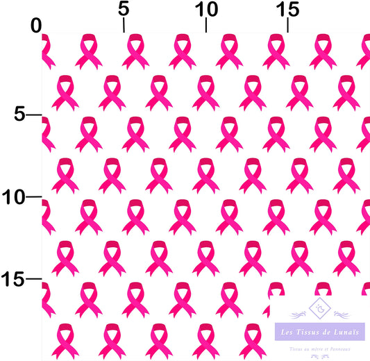 Tissu au mètre 317 maladie cancer - Disponible en 9 matières - Vendu par multiple de 50 cm