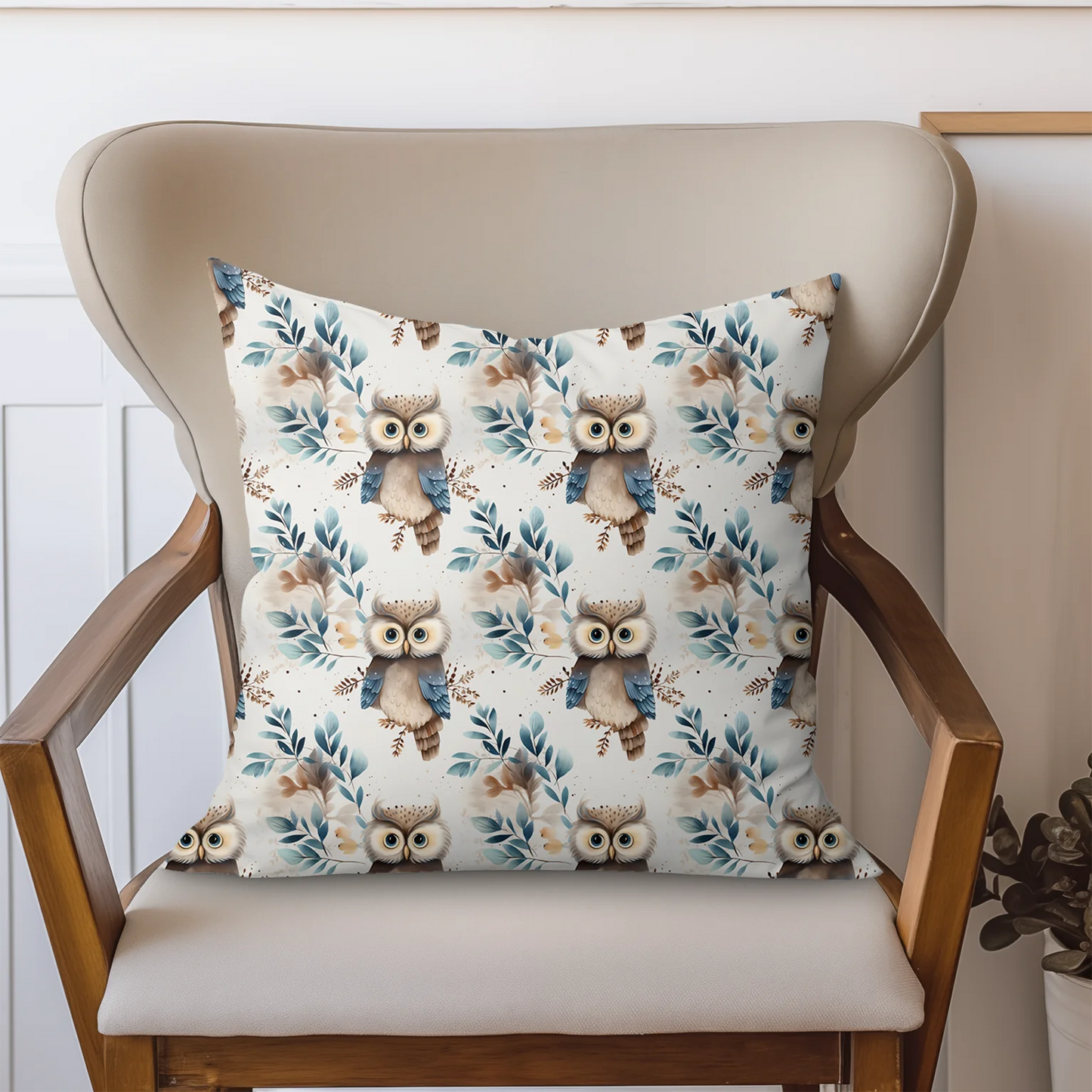 Tissu au mètre 32 chouette hibou - Disponible en 9 matières - Vendu par multiple de 50 cm