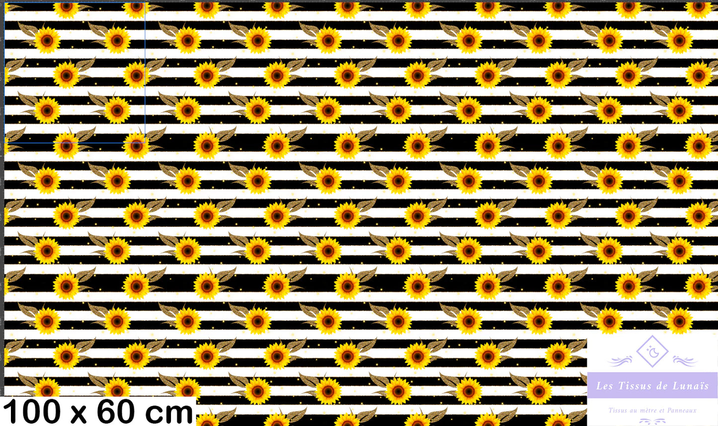 Tissu au mètre 320 feuille fleur - Disponible en 9 matières - Vendu par multiple de 50 cm
