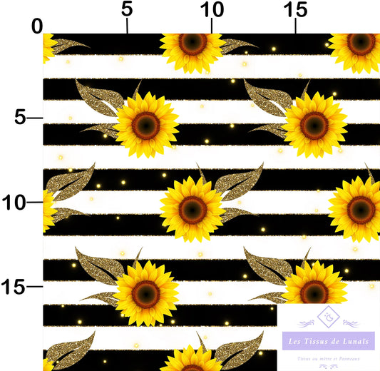 Tissu au mètre 320 feuille fleur - Disponible en 9 matières - Vendu par multiple de 50 cm