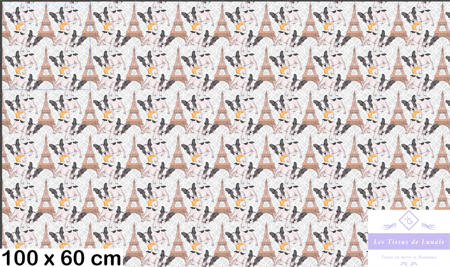 Tissu au mètre 323 Paris - Disponible en 9 matières - Vendu par multiple de 50 cm