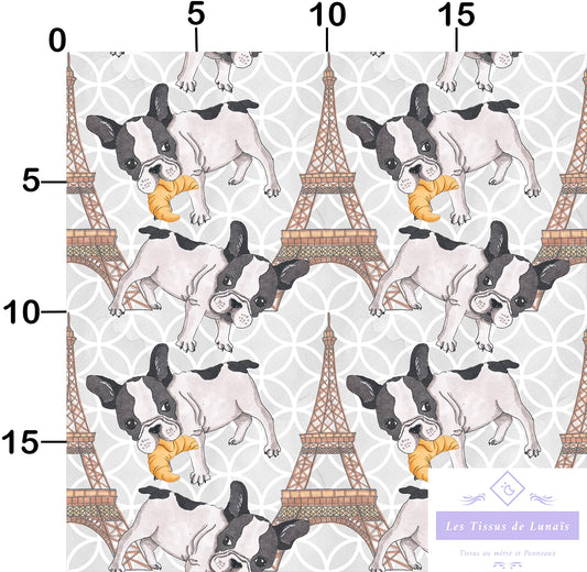Tissu au mètre 323 Paris - Disponible en 9 matières - Vendu par multiple de 50 cm