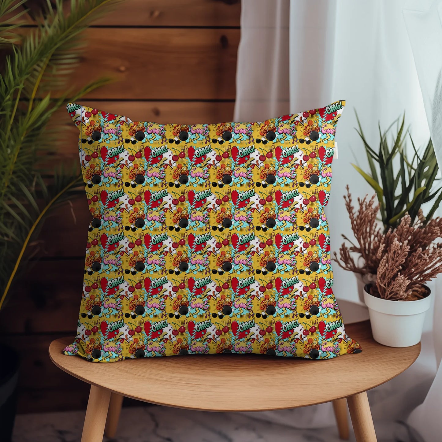 Tissu au mètre pop art 335 - Disponible en 9 matières - Vendu par multiple de 50 cm
