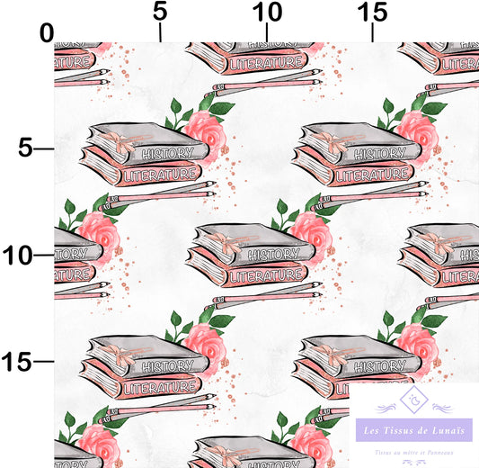 Tissu au mètre 340 école scolaire - Disponible en 9 matières - Vendu par multiple de 50 cm